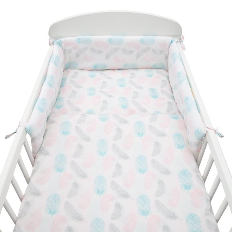 3-dielne posteľné obliečky New Baby 90/120 cm Pierka ružové