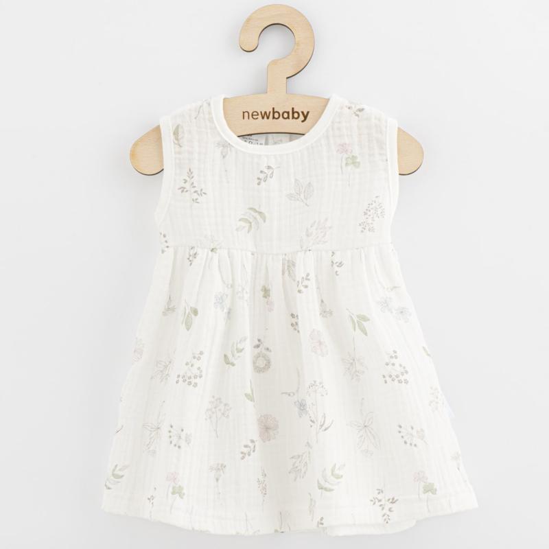 Dojčenské mušelínové šaty New Baby Zoe / 56 (0-3m)