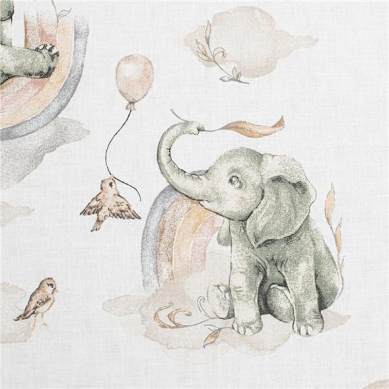 Obliečka na dojčiaci vankúš New Baby Sloníky bielo-sivá