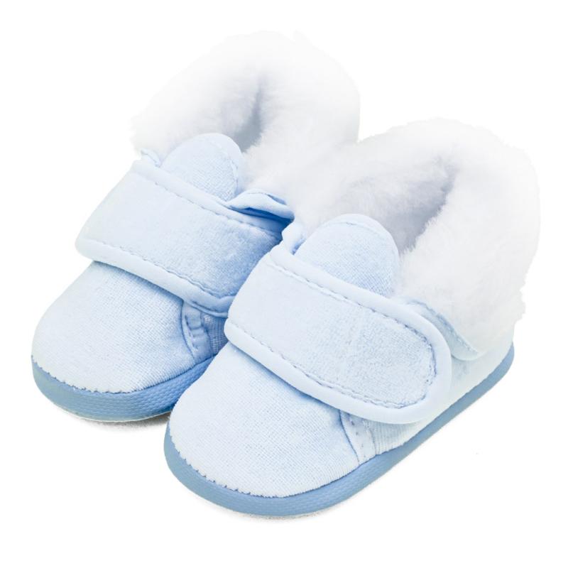 Dojčenské zimné capačky New Baby modré 0-3 m / 0-3 m