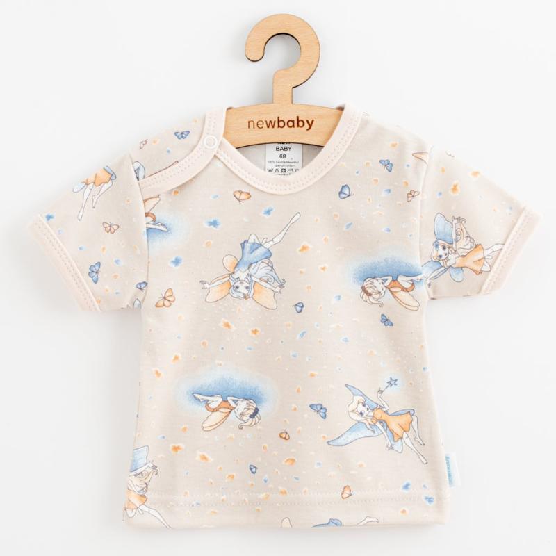 Dojčenské bavlnené tričko s krátkym rukávom New Baby Víla / 56 (0-3m)