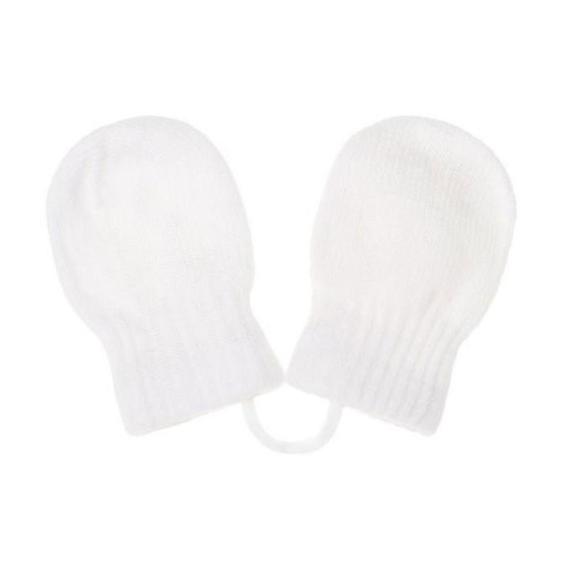 Detské zimné rukavičky New Baby bielé / 56 (0-3m)