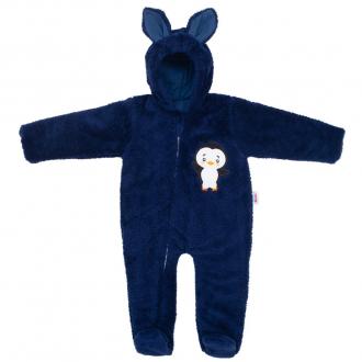 Zimná detská kombinéza New Baby Penguin tmavo modrá / 74 (6-9m)