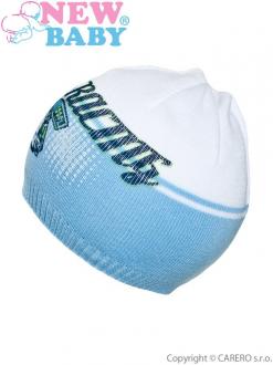 Jesenná detská čiapočka New Baby Racing bledo modrá